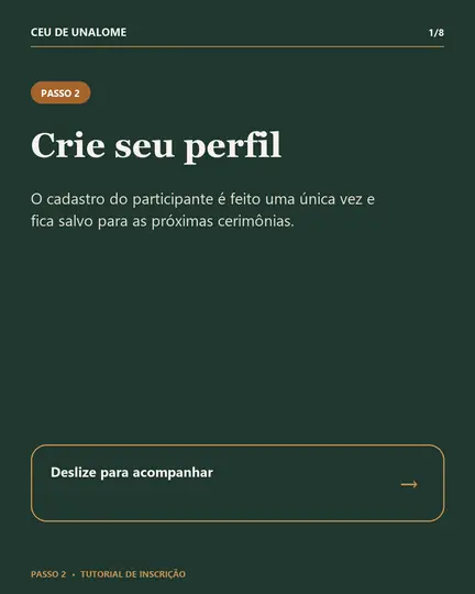 Passo 2, tela 1 de 8
