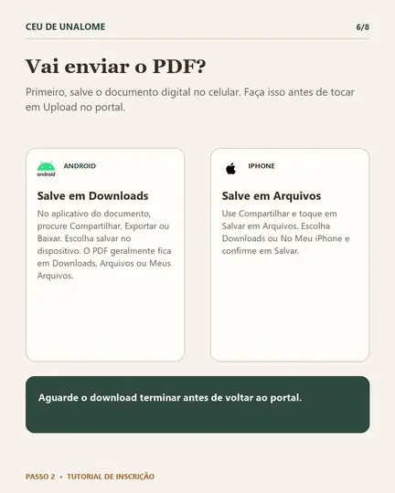 Passo 2, tela 6 de 8